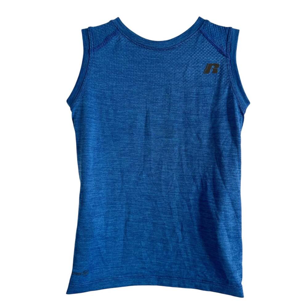 Russell Boys M (8) Muscle T-Shirt Blue